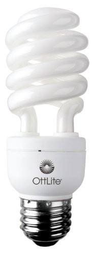 OttLite 15ED420 15W Swirl Screw in Light Bulb, Natural Light