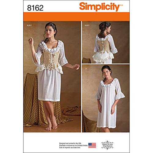 Simplicity Creative Patterns 8162 Misses' 18th Century Undergarments, H5 (6-8-10-12-14)