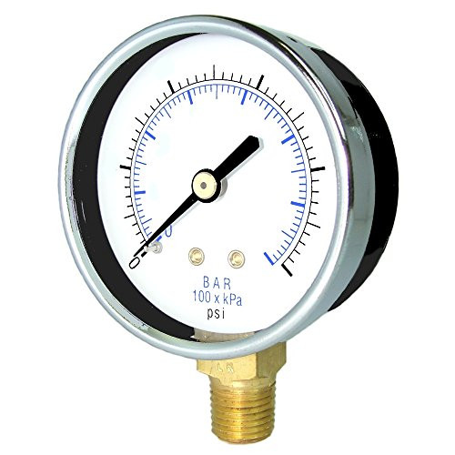 Midwest Control PSL25-300 1/4"NPT 2-1/2" Dry Pressure Gauge 0-300 psi Lower Mount