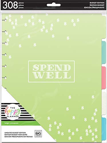 Me & My Big Ideas Happy Undated Big Planner Extension Pack-Spend Well, Multi - BIG Size