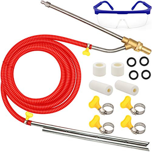 Angela&Alex Pressure Washer Sandblasting Kit, 5000 PSI Wet Sandblaster Attachment with Goggle, 1/4 Inch Quick Disconnect Sandblasting Kit