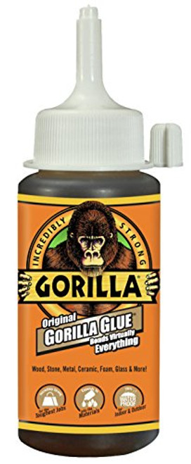 Gorilla Original Waterproof Polyurethane Glue, 4 ounce Bottle, Brown, (Pack of 1) Gorilla Original Waterproof Polyurethane Glue, 4 ounce Bottle, Brown, (Pack of 1)