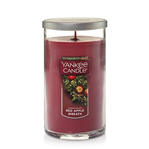 Yankee Candle Medium Perfect Pillar Candle, Red Apple Wreath