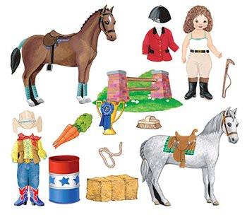 Little Folk Visuals My Ponies Precut Flannel/Felt Board Figures, 18 Pieces Add-On Set