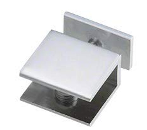 CRL FA80SC Satin Chrome Thru-Glass Square Cornered Shelf Clamp CRL FA80SC Satin Chrome Thru-Glass Square Cornered Shelf Clamp