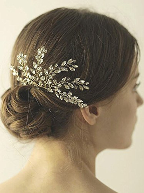 Yean Wedding Hair Comb Rhinestones Flower Bridal Hair Comb Accessories for Bride and Bridesmaid (Gold) Yean Wedding Hair Comb Rhinestones Flower Bridal Hair Comb Accessories for Bride and Bridesmaid (Gold)
