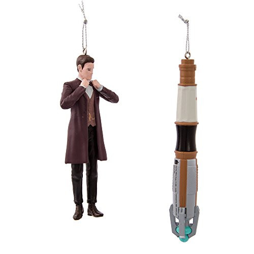 Kurt Adler Doctor Who 11th Doctor/Sonic Screwdriver Ornament, 4.5-Inch, Set of 2 Kurt Adler Doctor Who 11th Doctor/Sonic Screwdriver Ornament, 4.5-Inch, Set of 2