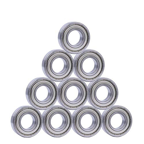 608ZZ 8 x 22 x 7 mm Deep Groove Ball Bearing, 10 Pcs Double Metal Shielded, Fit for Skateboard Bearings, 3D Printer RepRap Wheel, Longboard, Roller Skates, Inline Skates, Scooters etc. (Pack of 10)