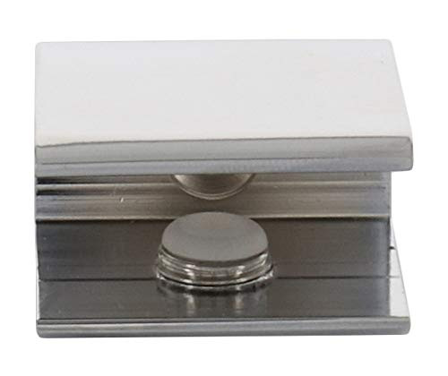 CRL Chrome Finish Solid Brass Square Glass Shelf Clamp CRL Chrome Finish Solid Brass Square Glass Shelf Clamp