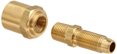 Dixon BN32RU68 Brass Reusable Fitting, Adapter, 1/4" NPTF Male x 3/8" Hose ID, 11/16" Hose OD Dixon BN32RU68 Brass Reusable Fitting, Adapter, 1/4" NPTF Male x 3/8" Hose ID, 11/16" Hose OD