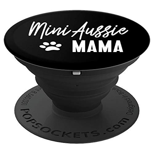 Mini Aussie Mama Australian Shepherd Mom Gift PopSockets Grip and Stand for Phones and Tablets