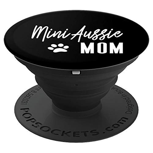 Cute Mini Aussie Mom Australian Shepherd Dog Mama Pet Gift PopSockets Grip and Stand for Phones and Tablets