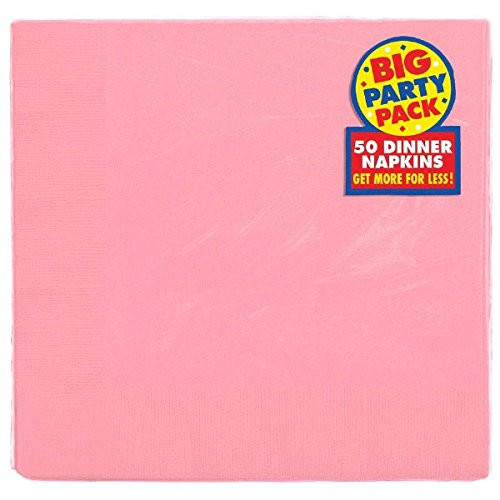 Amscan 2-Ply New Pink Dinner Napkins, 50 Ct. | Party Tableware