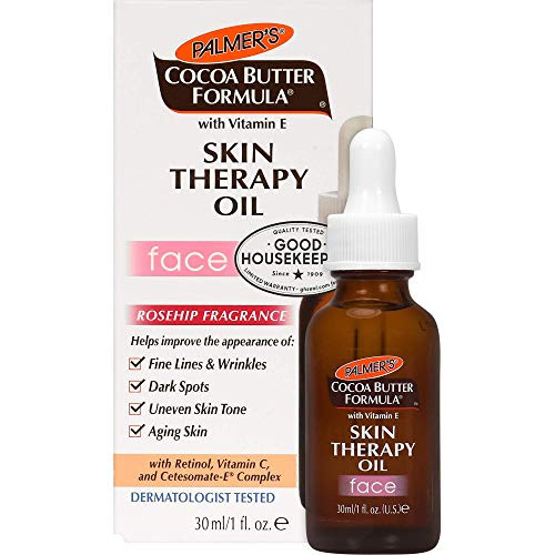 Palmer's Cocoa Butter Formula Moisturizing Skin Therapy Oil for Face with Vitamin E, Rosehip Fragrance ,1 Fl Oz (Pack of 1)