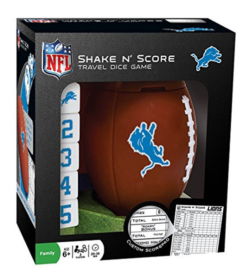 MasterPieces NFL Detroit Lions Shake N' Score Dice Game, For 2 Players, Ages 6+