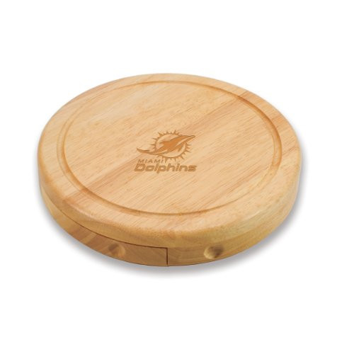 NFL Miami Dolphins Brie Cheese Board/Tool Set, 7-1/2 Inch