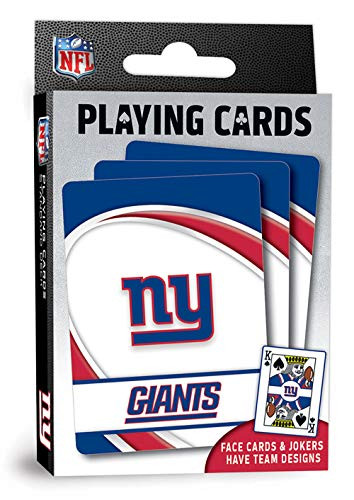 MasterPieces NFL New York Giants Playing Cards,Blue,4" X 0.75" X 2.625"