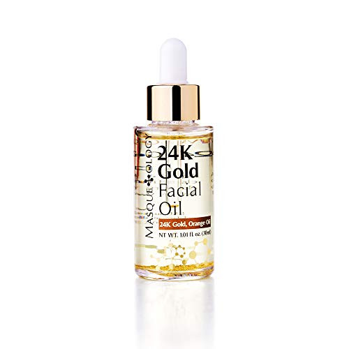 Masqueology - 24k Gold Facial Oil | Restores Natural Elasticity in Skin and Fights Wrinkles (1.01 fl oz)