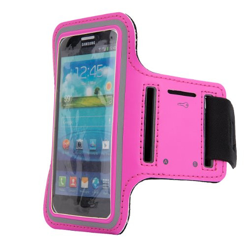 SumacLife Workout Smartphone Armband with Key Slot for iPhone 5s/Z3/Lumia/Moto - Rose