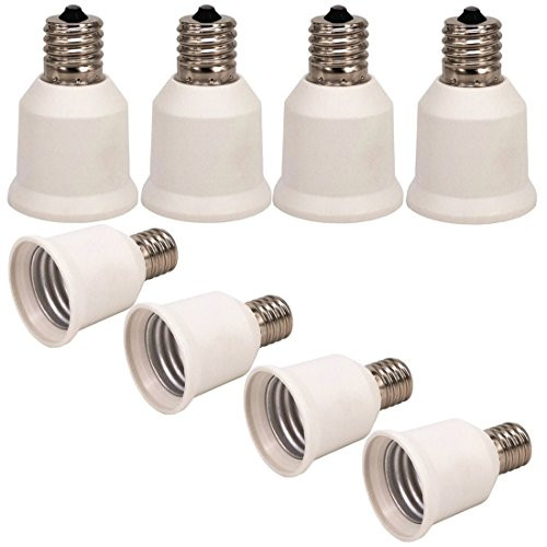Qidify 8pcs E17 to E26 bulb socket converter adapter bulb converter LED lamp holder adapter