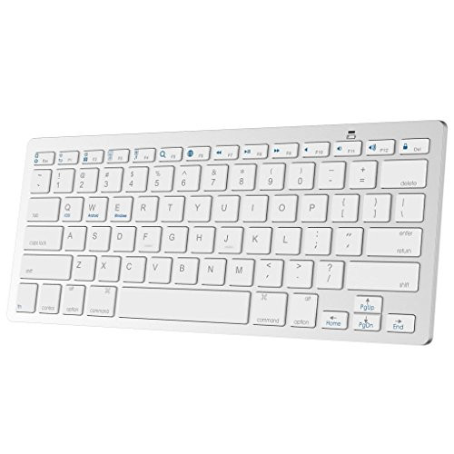 Wireless Bluetooth Keyboard for iPad 9.7",iPad Pro/Air/Mini/2/3/4, Mac,for Windows Android iOS PC Tablet Smartphone and Any Bluetooth Enabled Device,Silver