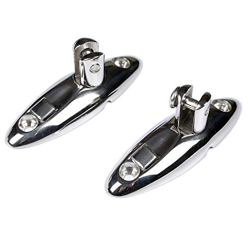 Thorn Bimini Quick Release Swivel Deck Hinge Side Mount 316 Stainless Steel Pair