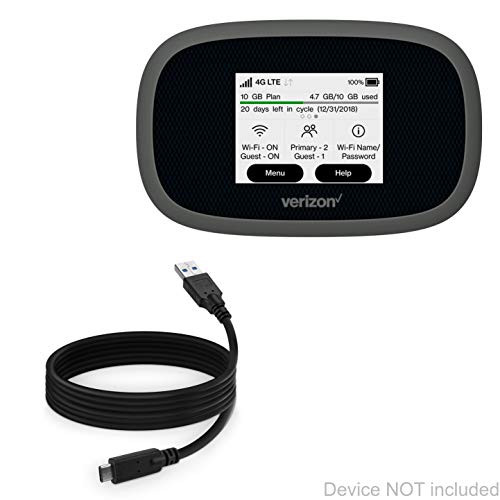 Verizon Jetpack MiFi 8800L Cable, BoxWave [DirectSync - USB 3.0 A to USB 3.1 Type C] USB C Charge and Sync Cable for Verizon Jetpack MiFi 8800L - 6ft - Black