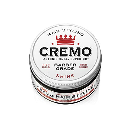 Cremo Premium Barber Grade Hair Styling Shine Pomade, High Hold, High Shine, 4 Oz Cremo Premium Barber Grade Hair Styling Shine Pomade, High Hold, High Shine, 4 Oz