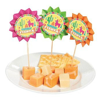 Fiesta Fan Food/Appetizer/Cupcake Picks - 25 ct