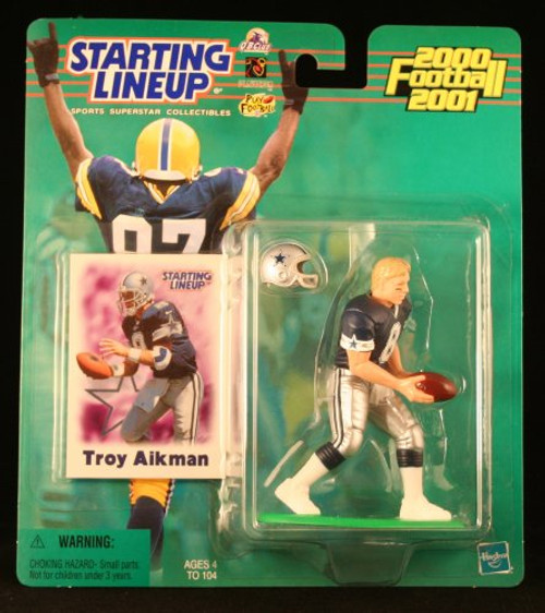 Starting Lineup Troy Aikman / Dallas Cowboys 2000-2001 NFL Action Figure & Exclusive NFL Collector Trading Card Starting Lineup Troy Aikman / Dallas Cowboys 2000-2001 NFL Action Figure & Exclusive NFL Collector Trading Card