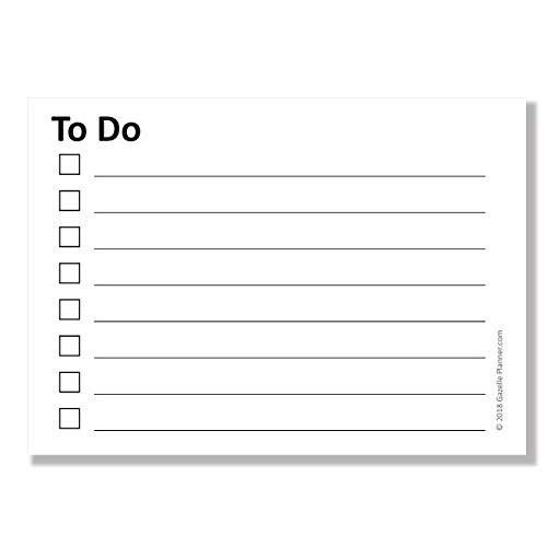 Sticky Notes with to-Do List Planner & Checklist with Lines - 4 Pads/Pack, 100 Sheets/Pad, (400 Total Sheets), White (2.8 in x 4 in)