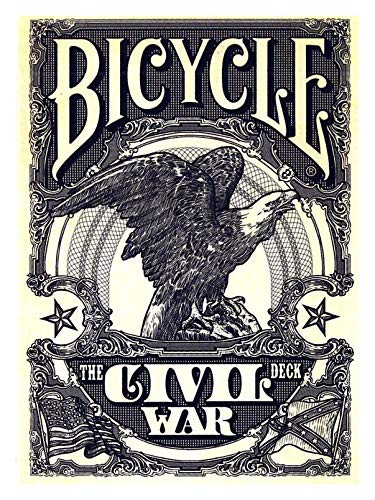 Civil War 2 Decks Bicycle Red & Blue Poker Playing Cards Decks