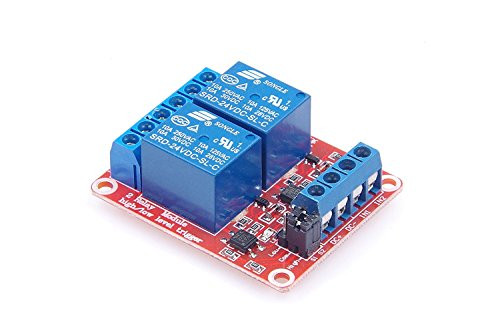 KNACRO 2-Channel relay module With optocoupler 1-way relay Relay expansion board High and low trigger With LED warning lamp (DC 24V)