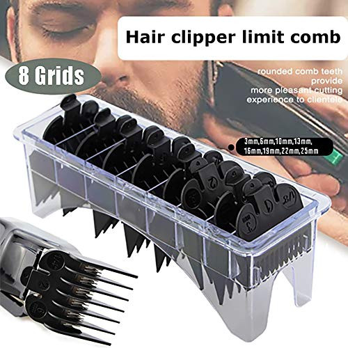 8PCS/set Guide Combs,Universal Hair Clipper Limit Comb Guide Attachment Size Barber Hair Trimmers Clipper Accessories Comb Replacement,A