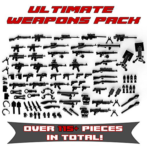 Ultimate Weapons Pack 115+ Weapons and Accessories for Toy Custom Bricks Minifigures