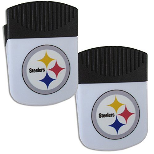 NFL Siskiyou Sports Fan Shop Pittsburgh Steelers Chip Clip Magnet with Bottle Opener 2 pack Team Color