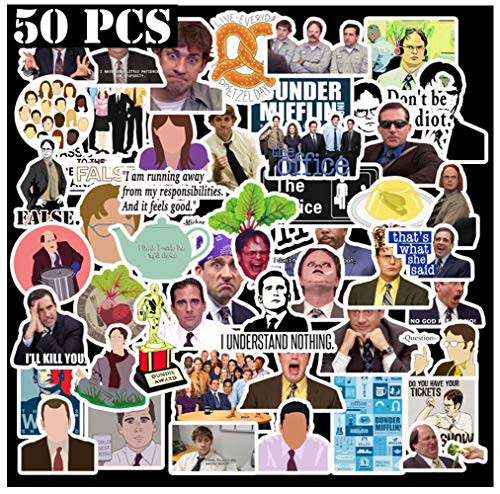 Ehope The Office Sticker Pack of 50 Pcs - The Office Stickers for Laptops, Waterproof Durable Stickers, Funny Vinyl Stickers for Laptops, Computers, Hydro Flasks, Water Bottles (The Office)