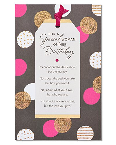 American Greetings 5853267 Special Woman Polka Dot Birthday Card for Her with Foil