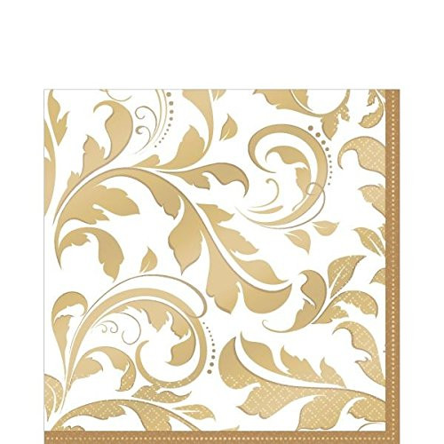 Golden Wedding Lunch Napkins 16ct | Wedding and Engagement Party