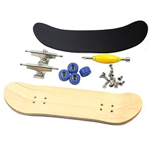 KISSTAKER Fingerboards DIY Mini Skateboards Maple Wooden Professional Finger Skateboard with Bearing Wheels