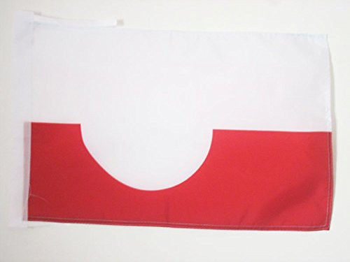 AZ FLAG Greenland Flag 18'' x 12'' Cords - Denmark - Greenlander Small Flags 30 x 45cm - Banner 18x12 in