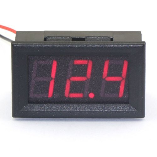 SMAKN RED 2 Wire Dc 3.50-30v LED Panel Digital Display Voltage Meter Voltmeter Automatically Adjust the Precision