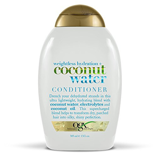 OGX Weightless Hydration + Coconut Water Conditioner, 13 Ounce Bottle Sulfate-Free Surfactants