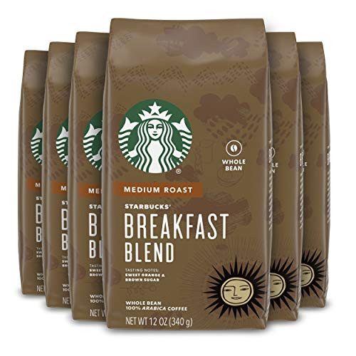 Starbucks Medium Roast Whole Bean Coffee Breakfast Blend 100% Arabica 6 bags (12 oz. each) Starbucks Medium Roast Whole Bean Coffee Breakfast Blend 100% Arabica 6 bags (12 oz. each)
