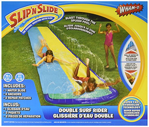 Wham-O Slip 'N Slide Surf Rider Double Sliding Lanes 16ft , color may vary