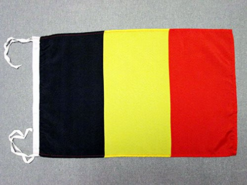 AZ FLAG Belgium Flag 18'' x 12'' Cords - Belgian Small Flags 30 x 45cm - Banner 18x12 in