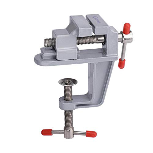 Pupuka Mini Jeweler Table Clamp Portable Work Bench Vise Hobby Small Bench Vice Jewelers DIY Clamps Craft Table Repair Tool