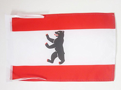 AZ FLAG Berlin Flag 18'' x 12'' Cords - Germany - German Region of Berlin Small Flags 30 x 45cm - Banner 18x12 in