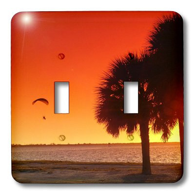 3dRose LLC lsp_20269_2 Sunset Parasailing Double Toggle Switch