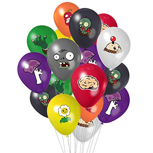 TGE-V Colorful Plants VS Zombies Balloons with 8 Different PVZ Patterns for Plant VS Zombies Birthday Party Supplies Decorations Accessorie, 40pcs